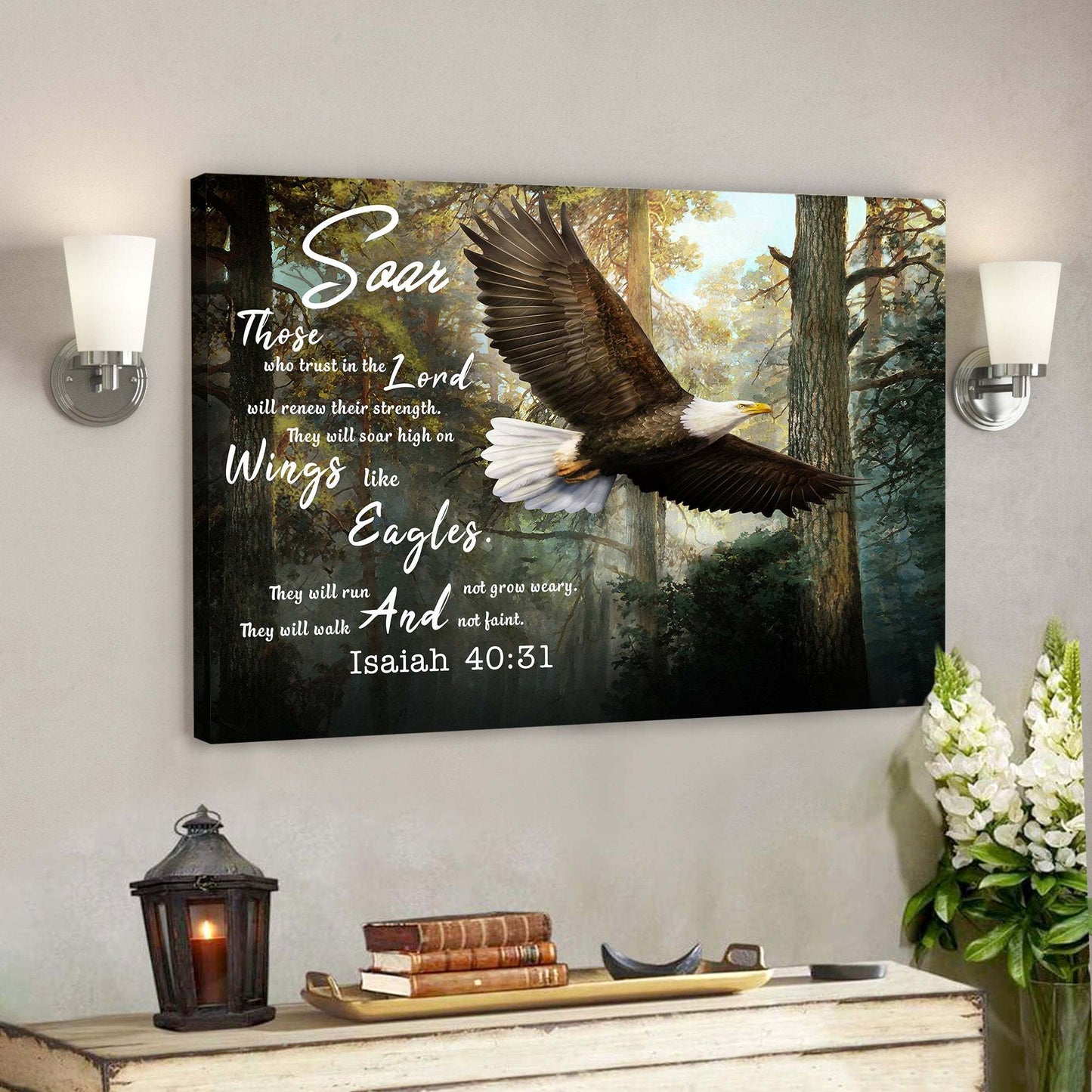 Soar On Wings - Bible Canvas Wall Art