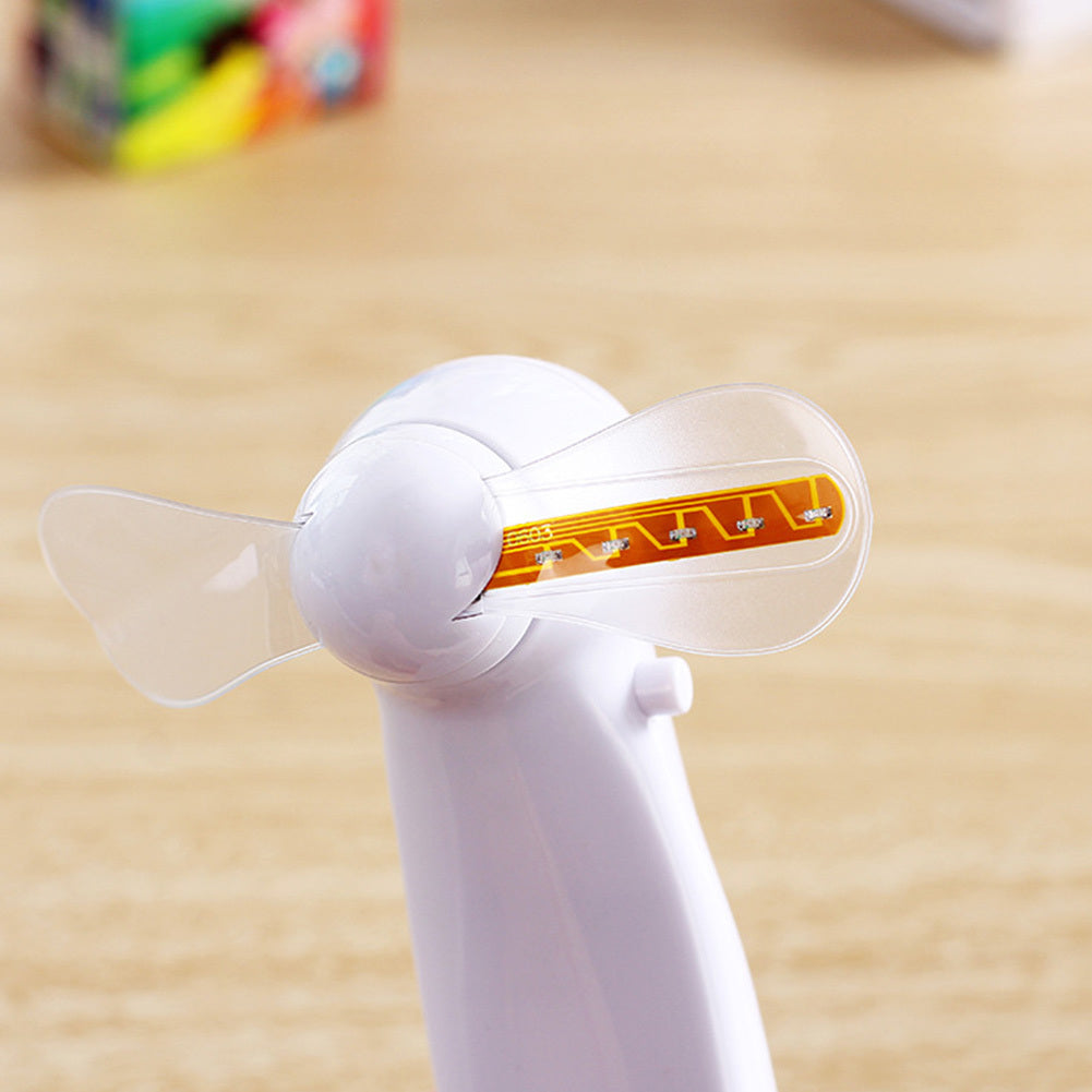 Handheld "I love you" LED fan